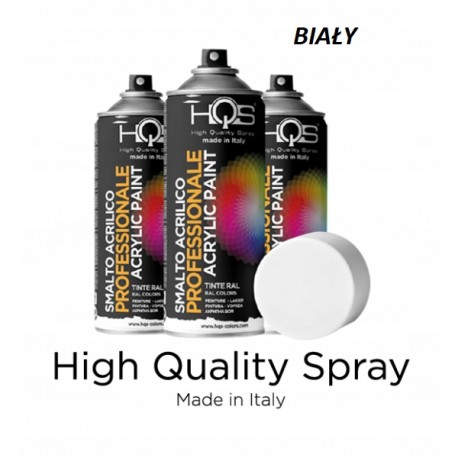 SPRAY BIAŁY POŁYSK 400ML RAL 9010 HQS