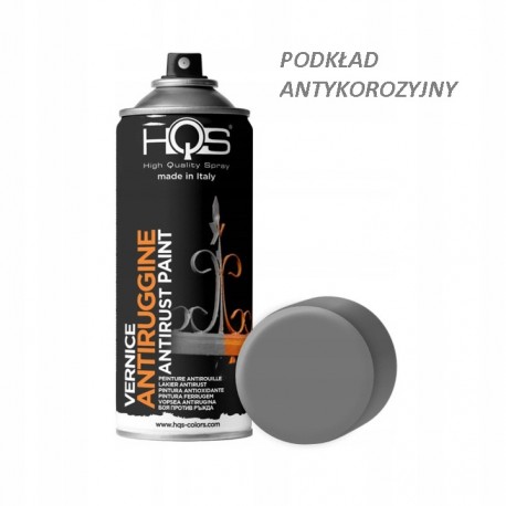 SPRAY PODKŁAD DO METALU SZARY 400ML HQS