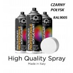 SPRAY CZARNY POŁYSK 400ML RAL 9005 HQS