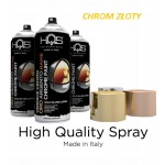 SPRAY CHROM ZŁOTY 400ML HQS