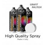 SPRAY SZARY GRAFIT POŁYSK RAL7024 400ML HQS