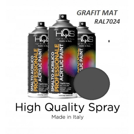 SPRAY SZARY GRAFIT MAT RAL 7024 400ML HQS