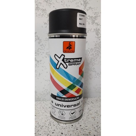 SPRAY CZARNY MAT RAL 9011 400ML DRAGON