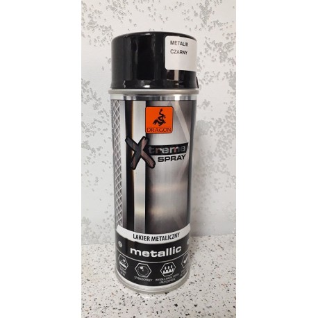 SPRAY CZARNY METALICZNY 400ML DRAGON