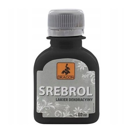 LAKIER DEKORACYJNY SREBRNY 80ML DRAGON