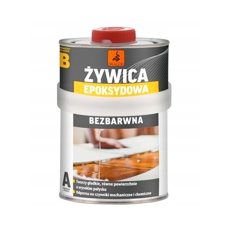 ŻYWICA EPOKSYDOWA DWUSKŁADNIK BEZBARW 500Gx250G DRAGON