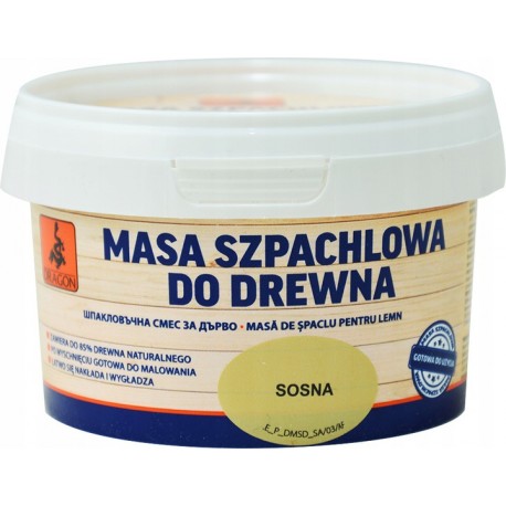 MASA SZPACHLOWA DO DREWNA SOSNA 0,25KG DRAGON