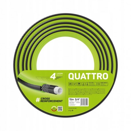 WĄŻ OGRODOWY QUATTRO 3/4''x15M 4 WARSTW CELLFAST