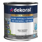 FARBA EMAKOL BIAŁY MAT 0,2L DEKORAL