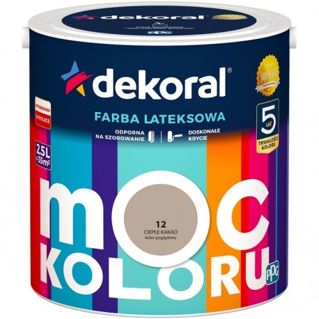 FARBA MOC KOLORU CIEPŁE KAKAO 12 2,5L DEKORAL