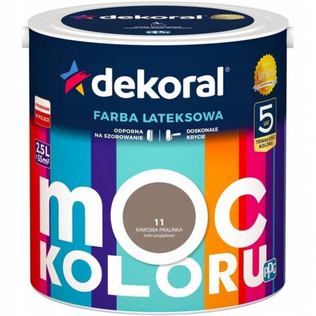 FARBA MOC KOLORU KAWOWA PRALINKA 11 2,5L DEKORAL