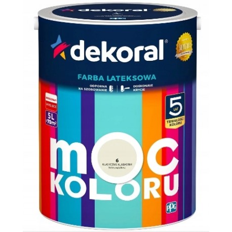 FARBA MOC KOLORU KLASYCZNY ALABASTER 6 5L DEKORAL