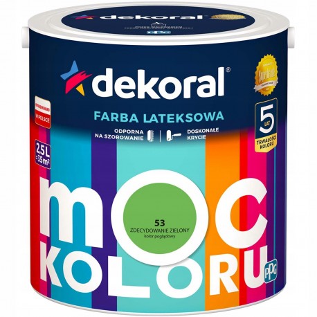 FARBA MOC KOLORU ZDECYDOWANIE ZIELONY 53 2,5L DEKORAL