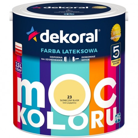 FARBA MOC KOLORU SŁONECZNY BLASK 23 2,5L DEKORAL