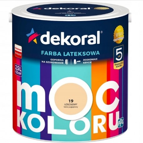 FARBA MOC KOLORU MORELOWY KREM 17 2,5L DEKORAL