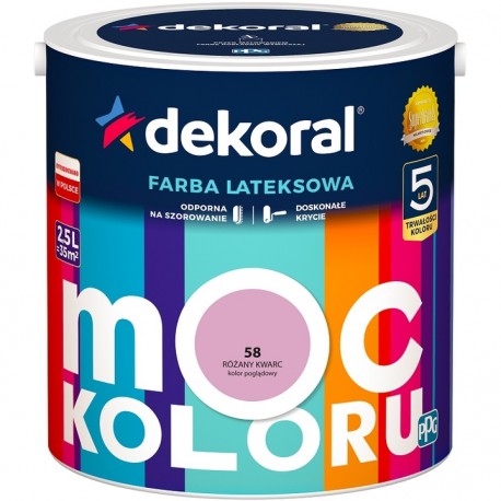 FARBA MOC KOLORU RÓŻANY KWARC 58 2,5L DEKORAL