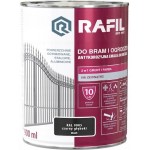 FARBA BRAMA OGRODZENIA CZARNY MAT RAL9005 0,9L RAFIL