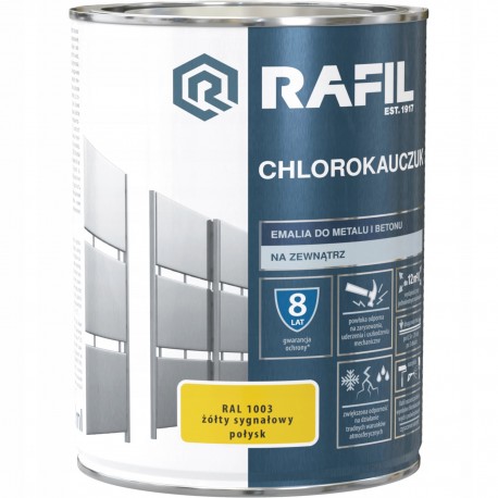 FARBA CHLOROKAUCZUK ŻÓŁTY SYGNAŁOWY RAL1003 0,9L RAFIL