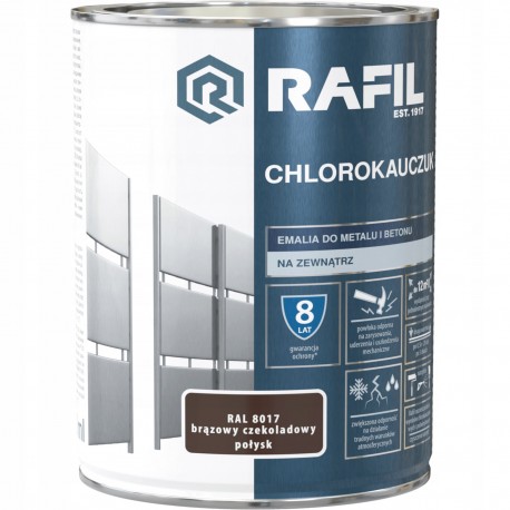 FARBA CHLOROKAUCZUK BRĄZ CZEKOLADOWY RAL8017 0,9L RAFIL