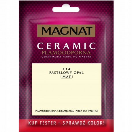 TESTER FARBY MAGNAT CERAMIC PASTELOWY OPAL C14 30ML ŚNIEŻKA