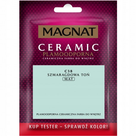 TESTER FARBY MAGNAT CERAMIC SZMARAGDOWA TOŃ C38 30ML ŚNIEŻKA