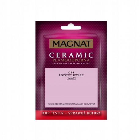 TESTER FARBY MAGNAT CERAMIC RÓŻOWY KWARC C34 30ML ŚNIEŻKA