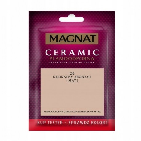 TESTER FARBY MAGNAT CERAMIC DELIKATNY BRONZYT C9 30ML ŚNIEŻKA