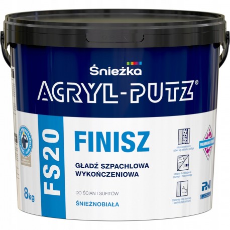 GŁADŹ SZPACHLOWA ACRYL PUTZ FINISZ 8KG ŚNIEŻKA