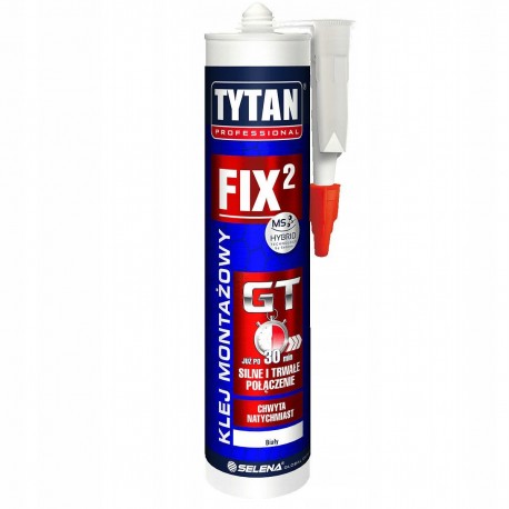 KLEJ MONTAŻOWY FIX2 GT BIAŁY 290ML TYTAN PROFESSIONAL