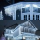 KURTYNA ŚWIETLNA SOPLE 400 LED ZEWNĘTRZNA ZIMNY BIAŁY 11,85X60M JUMI