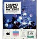 LAMPKI 40 LED NA BATERIE ŁAŃCUCH BAWEŁNIANE KULKI WEWNETRZNY MULTIKOLOR 210CM JUMI